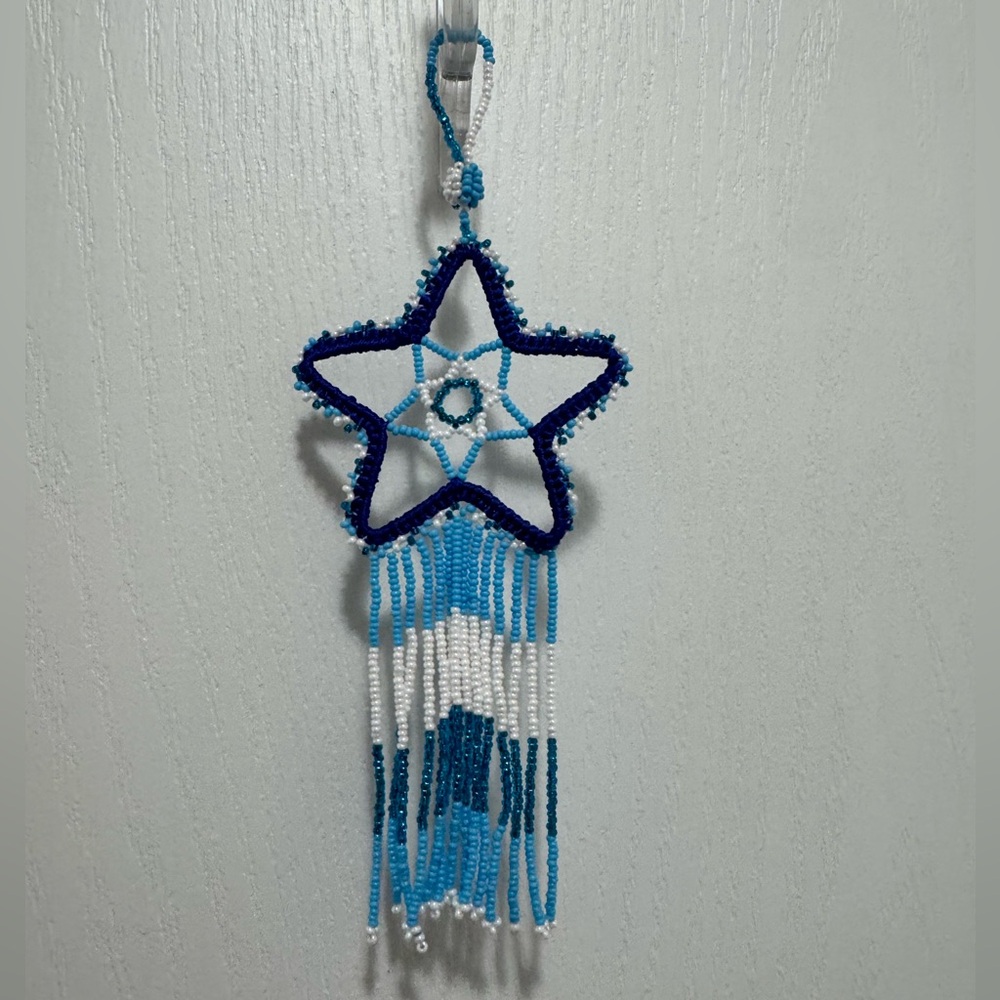 Huichol Beaded Star Dreamcatcher